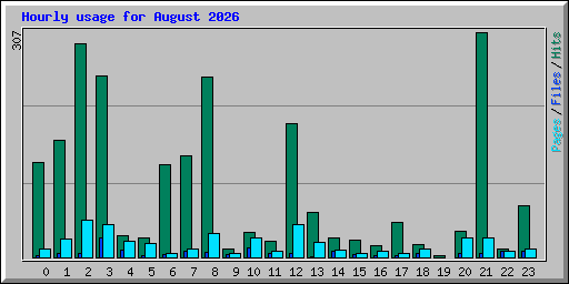Hourly usage for August 2026
